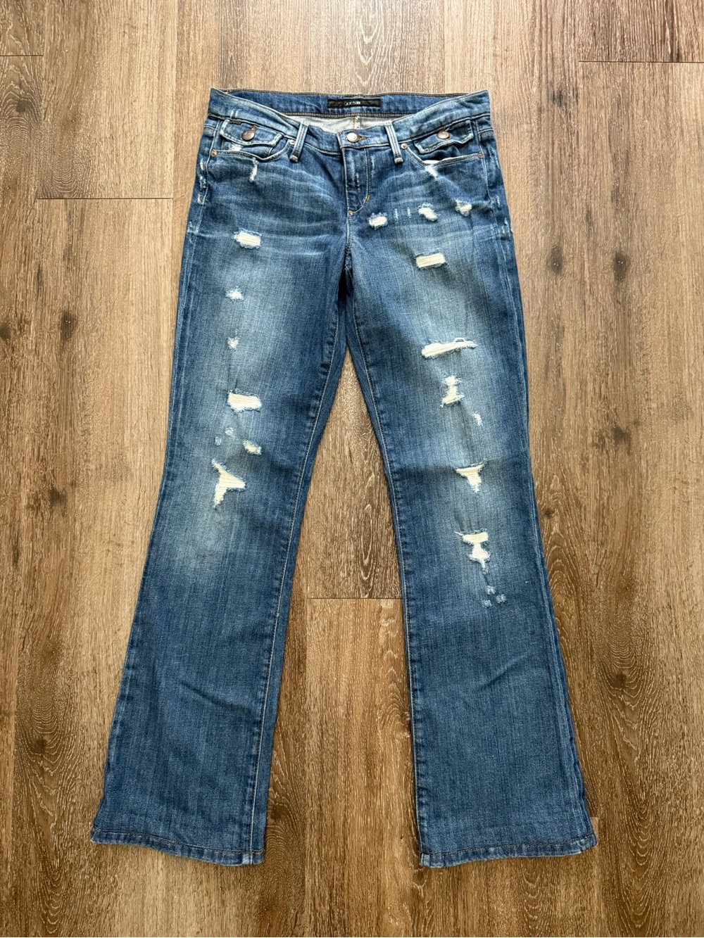Vintage Joe's Jeans Distressed Medium Blue Flare Jeans